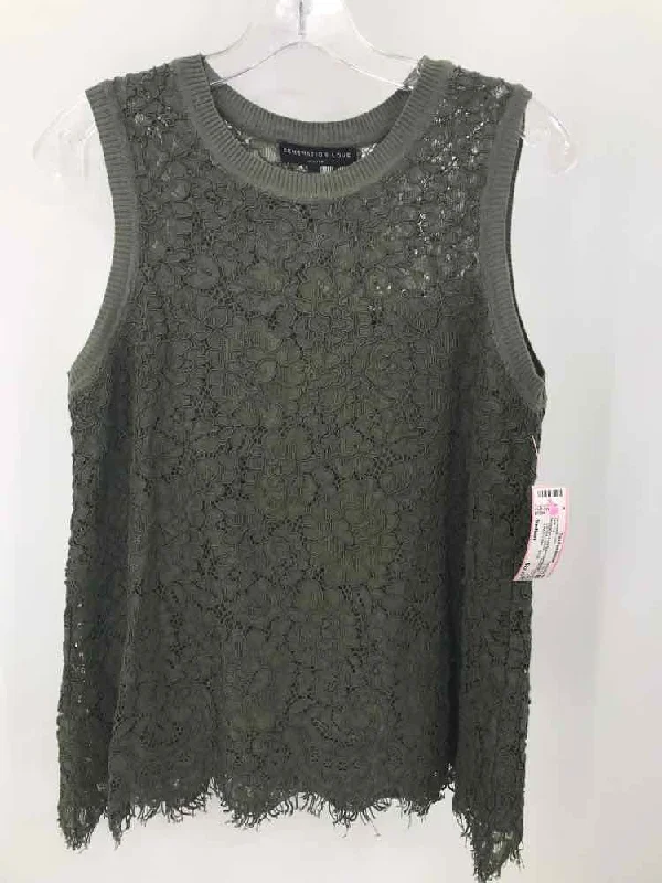 Pre-Owned Generation Love Green Size Medium Tank Top sheer tank top