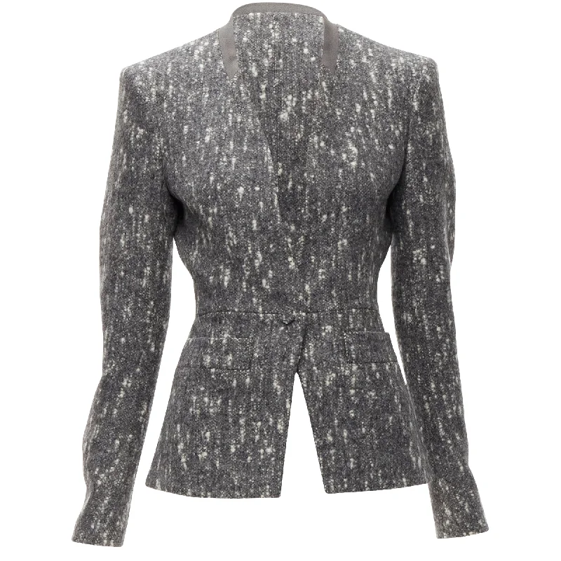 Balenciaga Ghesquiere speckled fitted blazer jacket Bomber Jacket Anorak Windbreaker Balenciaga Ghesquiere speckled fitted blazer jacket Bomber Jacket Anorak Windbreaker