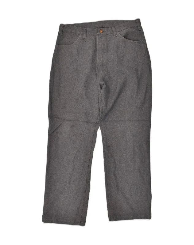 WRANGLER Womens Straight Casual Trousers W32 L27  Grey Trousers Floral Bohemian