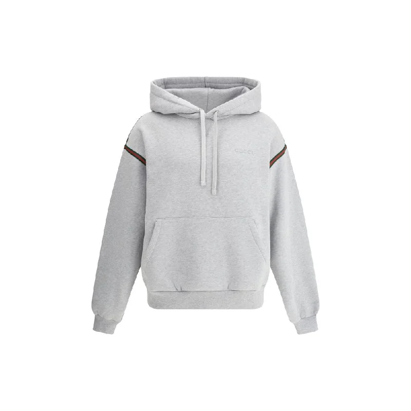 Colored Bands Hooded Sweatshirt Hoodie with Raw Hem Edgy Unfinished