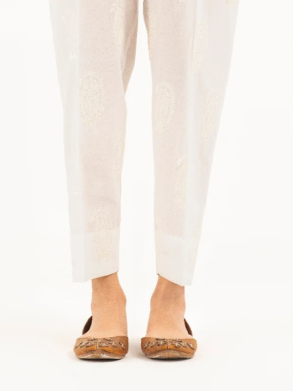 Embroidered Cambric Trousers(Pret) Trousers Timeless Classic