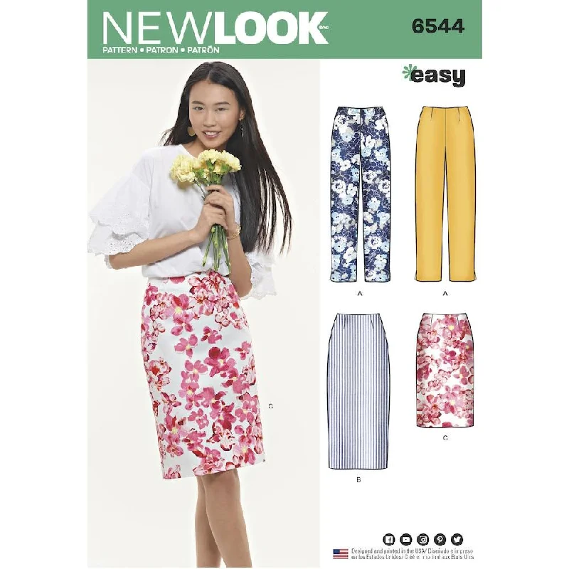 Newlook Pattern 6544 Miss Skirt in Two Lengths leather skirt modern