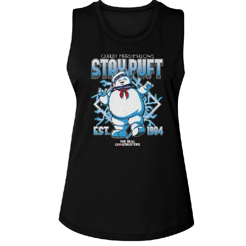 THE REAL GHOSTBUSTERS TANK Top, RGB Stay Puft Electricity flexible tank top