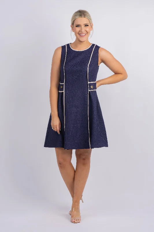 Shoshanna Samara Dress in Navy
