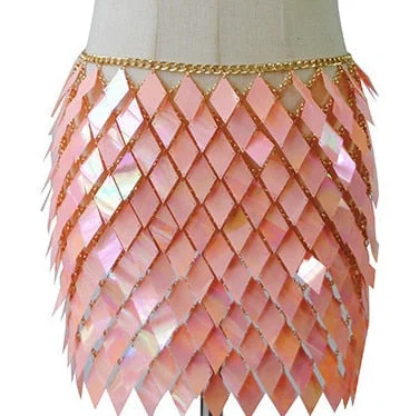 peach pink skirt