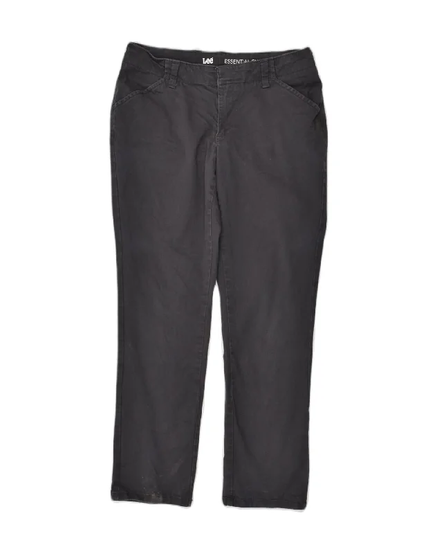 LEE Womens Slim Chino Trousers US 8 Medium W28 L28  Navy Blue Cotton Trousers New Arrival