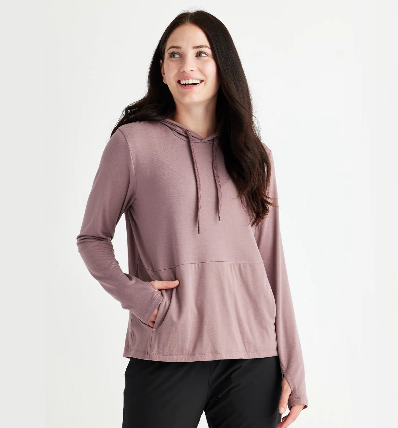 Women's Bamboo Flex Hoodie - Canyon Hoodie with Slit Hem Functional Movement