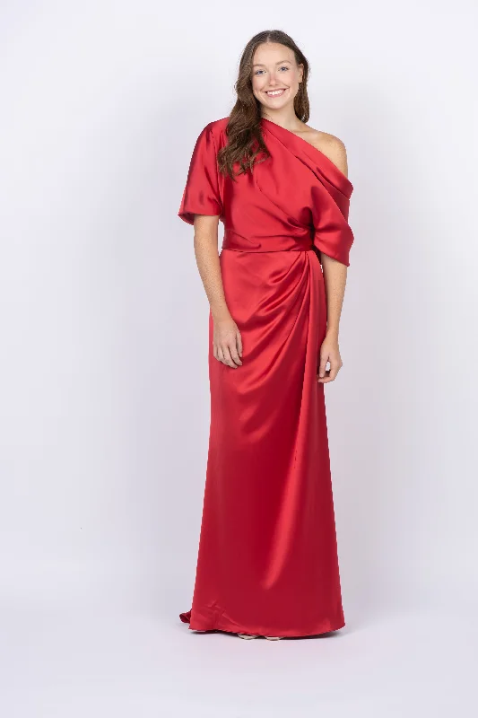 Amsale Dress in Lipstick Red