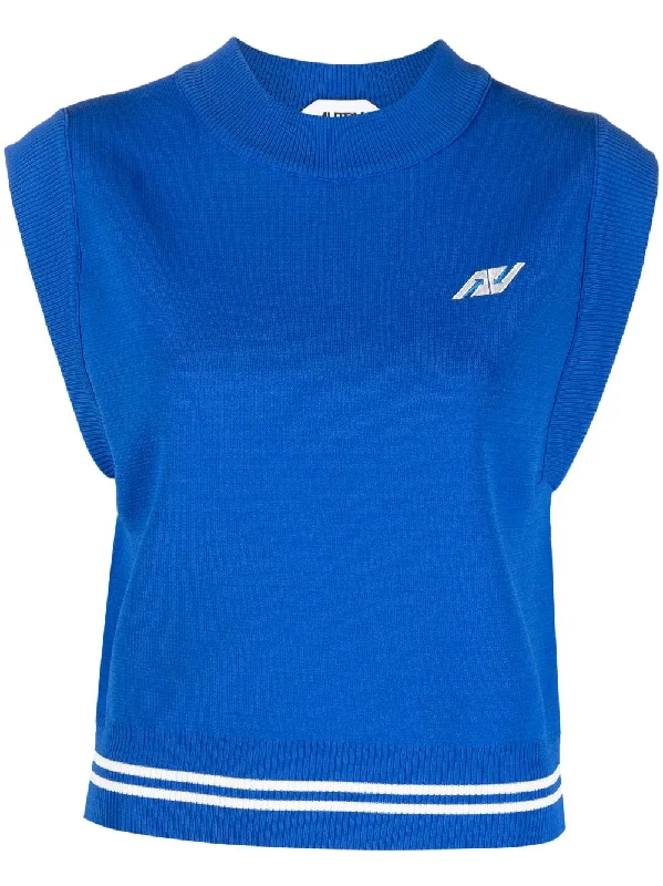 Autry Women's Sweaters Blue Spandex Blend Rayon Blend Denim Blend