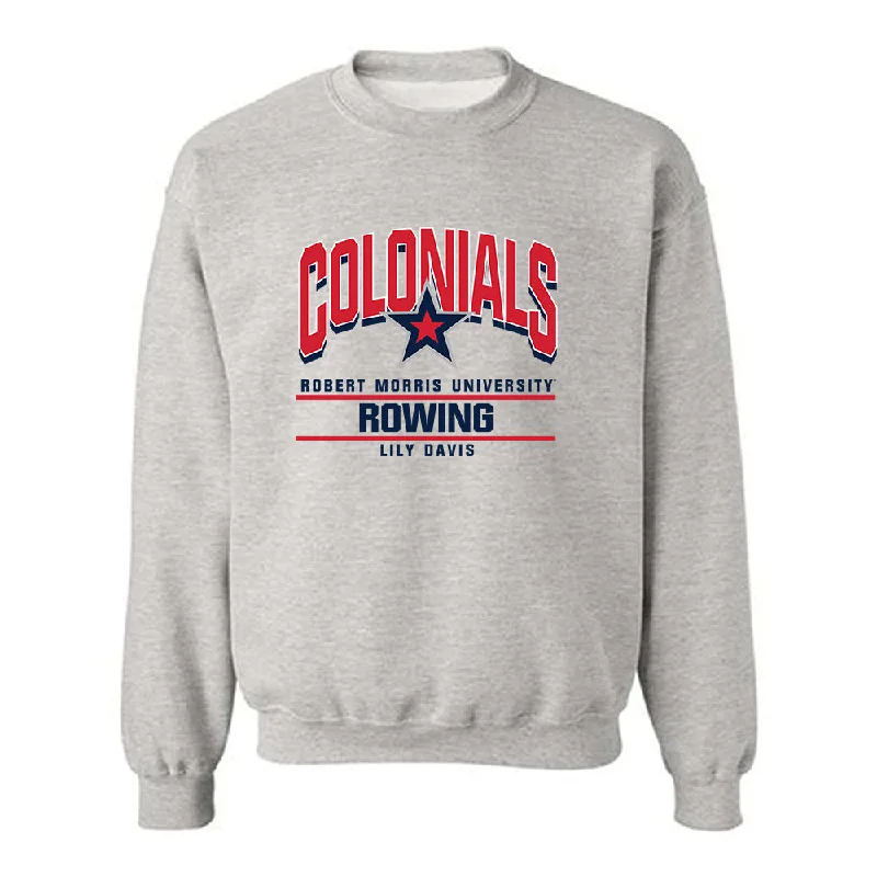 Robert Morris - NCAA Women's Rowing : Lily Davis - Classic Fashion Shersey Crewneck Sweatshirt Hoodie with Lining Warm Insulated