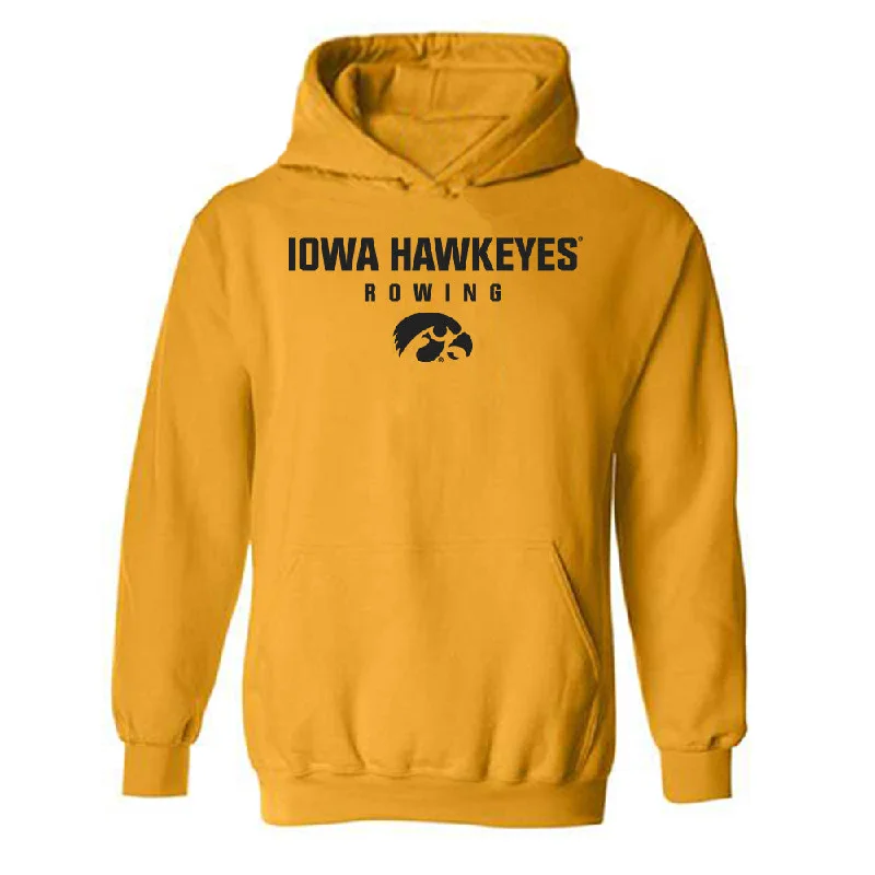 Iowa - NCAA Women's Rowing : Grace Hutt - Classic Shersey Hooded Sweatshirt Hoodie with Hem Elastic Stretchable Comfortable