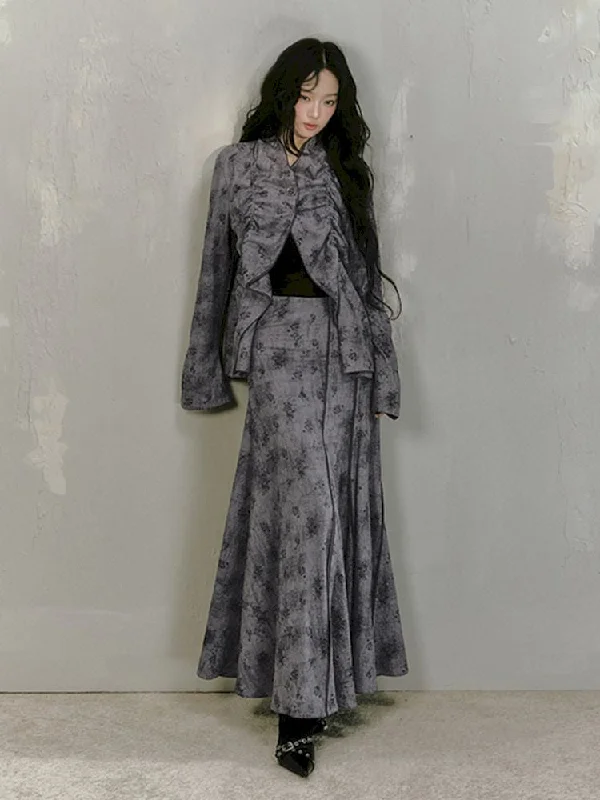 Atmosphere Set Skirt【s0000010021】 lace skirt intricate
