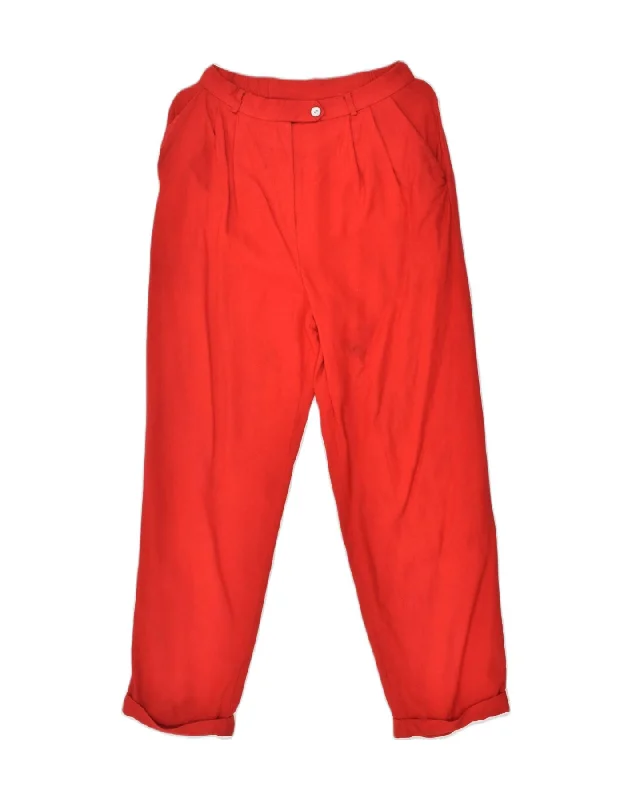 TALBOTS Womens Pegged Chino Trousers US 8 Medium W27 L30 Red Rayon Skinny Trousers Denim Stretchy TALBOTS Womens Pegged Chino Trousers US 8 Medium W27 L30 Red Rayon Skinny Trousers Denim Stretchy