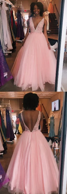 New Arrival V-Neck A-Line Prom Dresses,Long Prom Dresses,Cheap Prom Dresses   cg12662