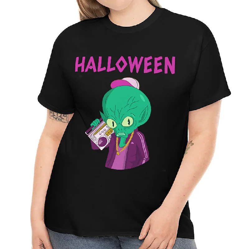 Boombox Alien Halloween Shirt Women Plus Size Funny Alien Halloween Costumes for Plus Size Women Anti-Shrink Durable Soft Boombox Alien Halloween Shirt Women Plus Size Funny Alien Halloween Costumes for Plus Size Women Anti-Shrink Durable Soft