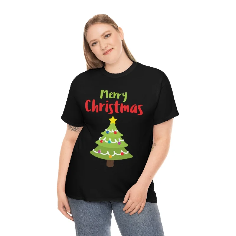 Christmas Tree Cute Christmas Shirts for Women Plus Size Funny Christmas Shirt Womens Christmas Shirt Thin T-Shirt Open Front Quick Dry