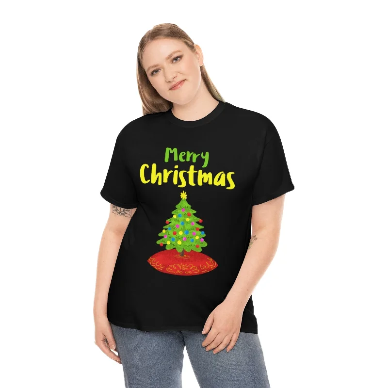 Christmas Tree Funny Plus Size Christmas Shirts for Women Plus Size Christmas Tshirt Womens Christmas Shirt Anti-Pilling Machine Wash Handmade