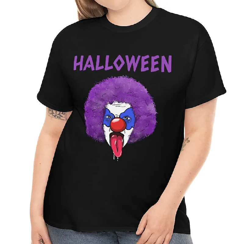 Crazy Purple Clown Halloween Tshirts Women Plus Size 1X 2X 3X 4X 5X Clown Halloween Costumes for Plus Size Women Handmade Hand-knitted Hand-woven Crazy Purple Clown Halloween Tshirts Women Plus Size 1X 2X 3X 4X 5X Clown Halloween Costumes for Plus Size Women Handmade Hand-knitted Hand-woven