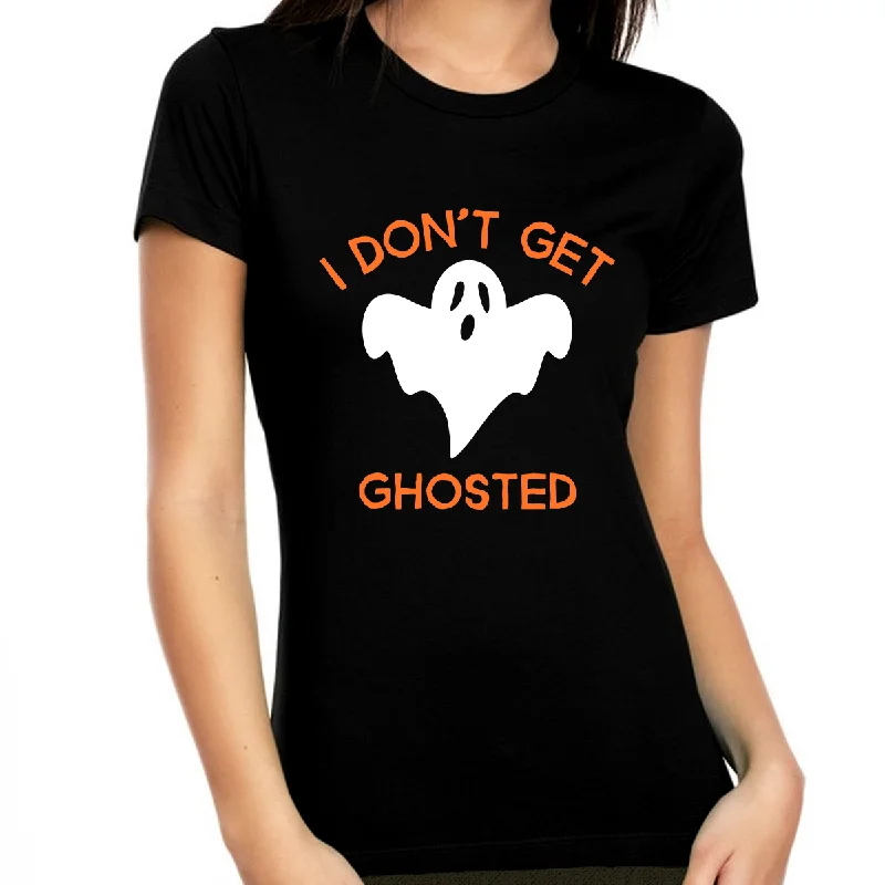 Cute Ghost Halloween Shirt Women I Don't Get Ghosted Halloween Tshirts Women Halloween Clothes for Women Knit Fabric Woven Fabric Fleece Fabric