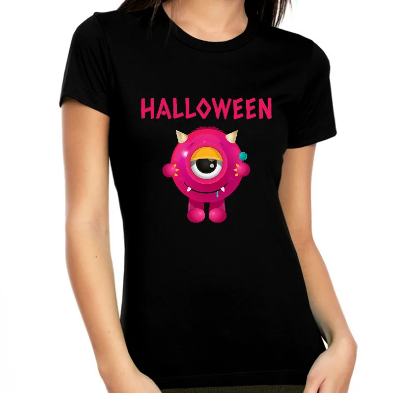 Cute One Eye Monster Shirt Womens Halloween Shirts Halloween Shirts for Women Halloween Clothes for Women Handmade Hand-knitted Hand-woven
