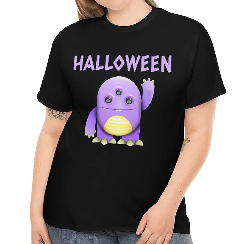 Cute Purple Monster Shirt Plus Size Halloween Shirts for Women Cute Plus Size Halloween Costumes for Women Seamless Knitted Crochet