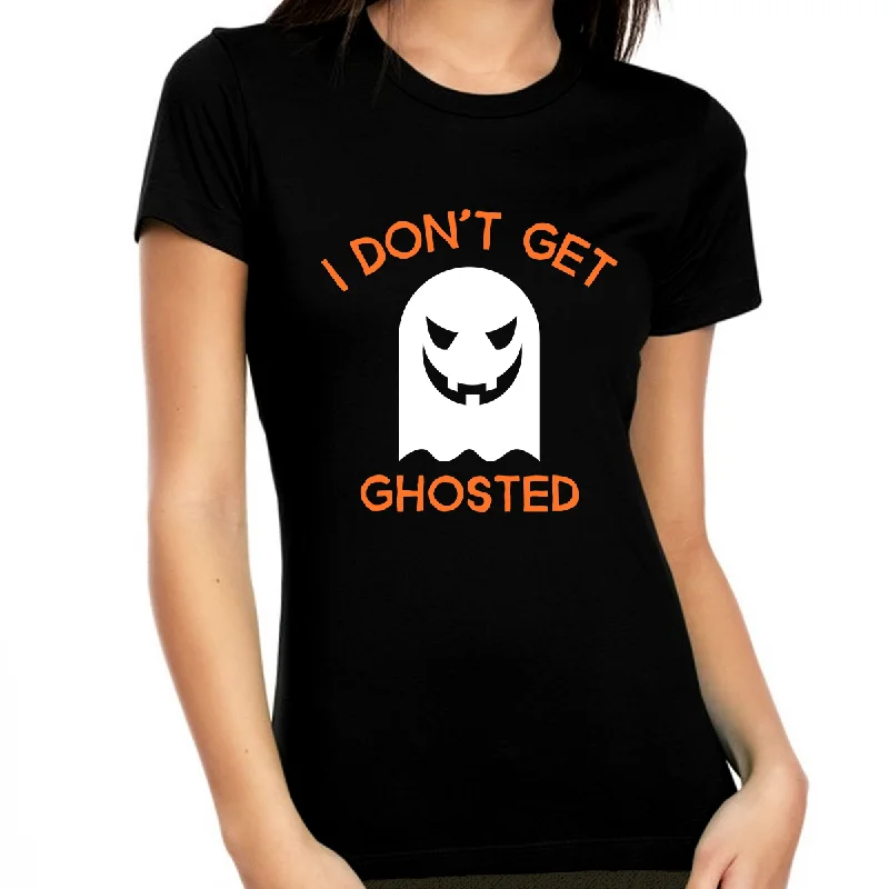 Funny Ghost T-Shirt Womens Halloween Shirts Ghost Halloween Shirts for Women Halloween Clothes for Women Satin Fabric Silk Fabric Chiffon Fabric