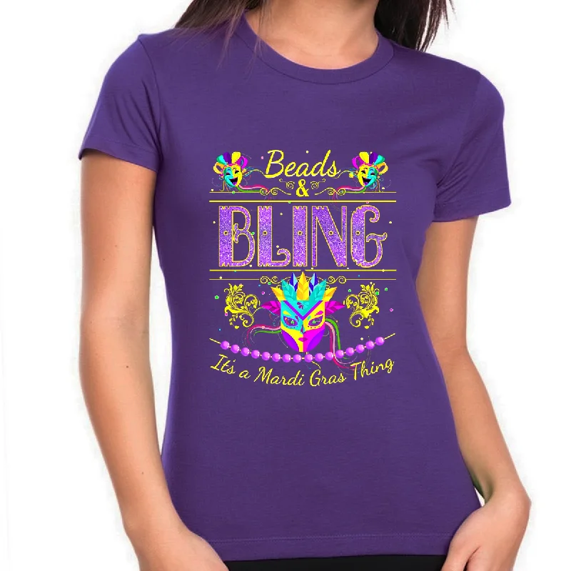 Funny Mask Mardi Gras Shirts Beads and Bling It's a Mardi Gras Shirt NOLA Shirt Mardi Gras Outfit for Women Terry Blend Velvet Blend Canvas Blend