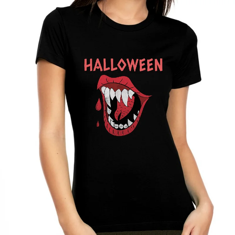 Halloween Funny Halloween T Shirts for Women Scary Halloween Tshirts Women Halloween Costumes for Women Rayon Velvet Corduroy