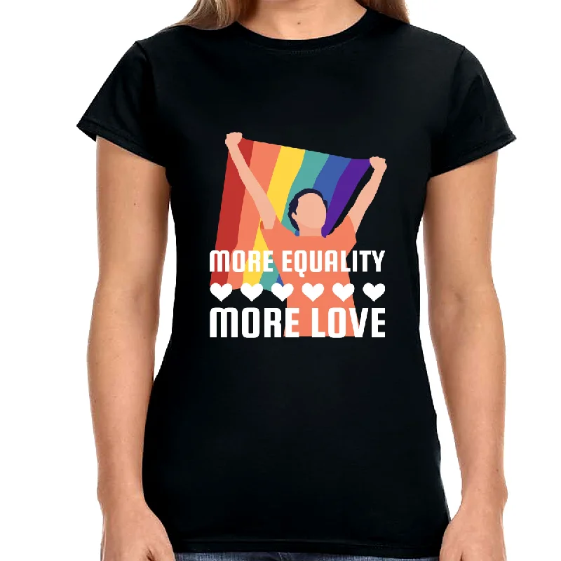 LGBT More Equality More Love Bisexual Transgender Queer Womens Shirts Iron Safe Non-Iron Wrinkle Free LGBT More Equality More Love Bisexual Transgender Queer Womens Shirts Iron Safe Non-Iron Wrinkle Free