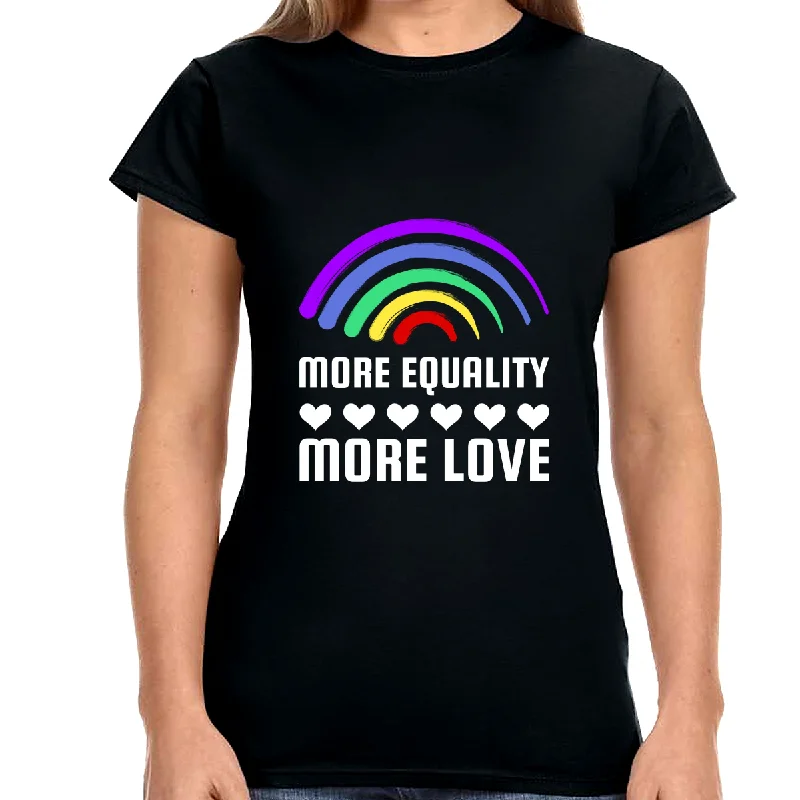 LGBT More Equality More Love LGBTQ Lesbian Gay Bisexual Womens T Shirts Seamless Knitted Crochet LGBT More Equality More Love LGBTQ Lesbian Gay Bisexual Womens T Shirts Seamless Knitted Crochet