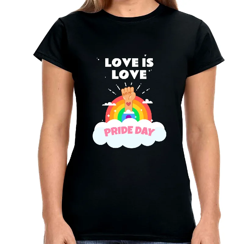 Love is Love Gay Pride Month LGBTQ Rainbow Lesbian Gay Shirts for Women Zippered Buttoned Snapped Love is Love Gay Pride Month LGBTQ Rainbow Lesbian Gay Shirts for Women Zippered Buttoned Snapped