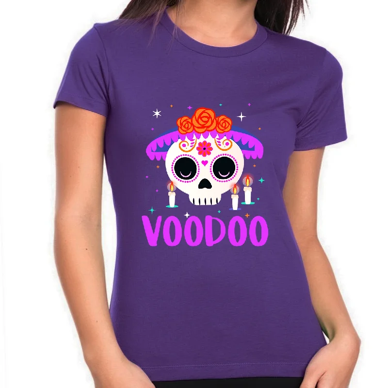 Mardi Gras Shirts for Women Day of The Dead Shirts Mardi Gras Outfit for Women Voodoo New Orleans Shirts Print Jacquard Patchwork