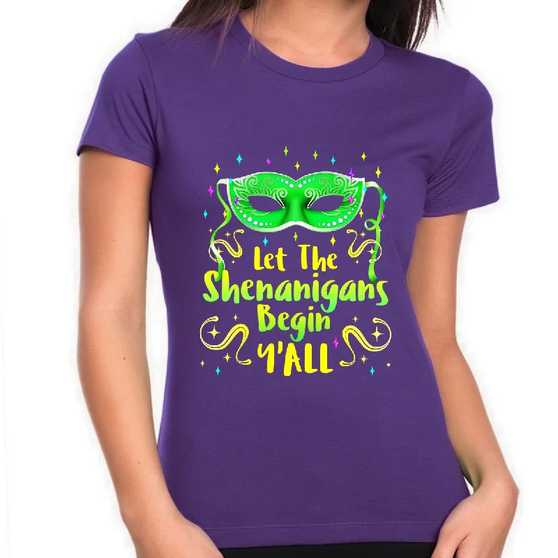 Mardi Gras Shirts Let The Shenanigans Begin Shirt Mardi Gras Shirt New Orleans Mardi Gras Outfit for Women Terry Blend Velvet Blend Canvas Blend