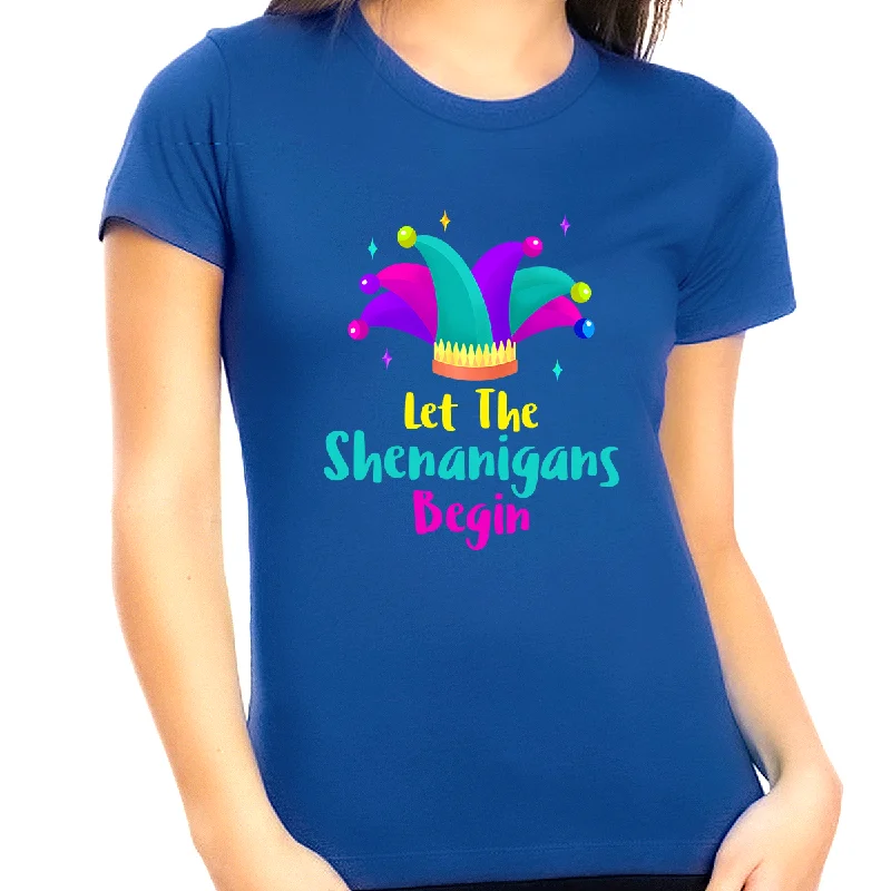 Plus Size Mardi Gras Shirts for Women Let The Shenanigans Begin Plus Size 1X 2X 3X 4X 5X Mardi Gras Outfit Chenille Fabric Brocade Fabric Lace Fabric