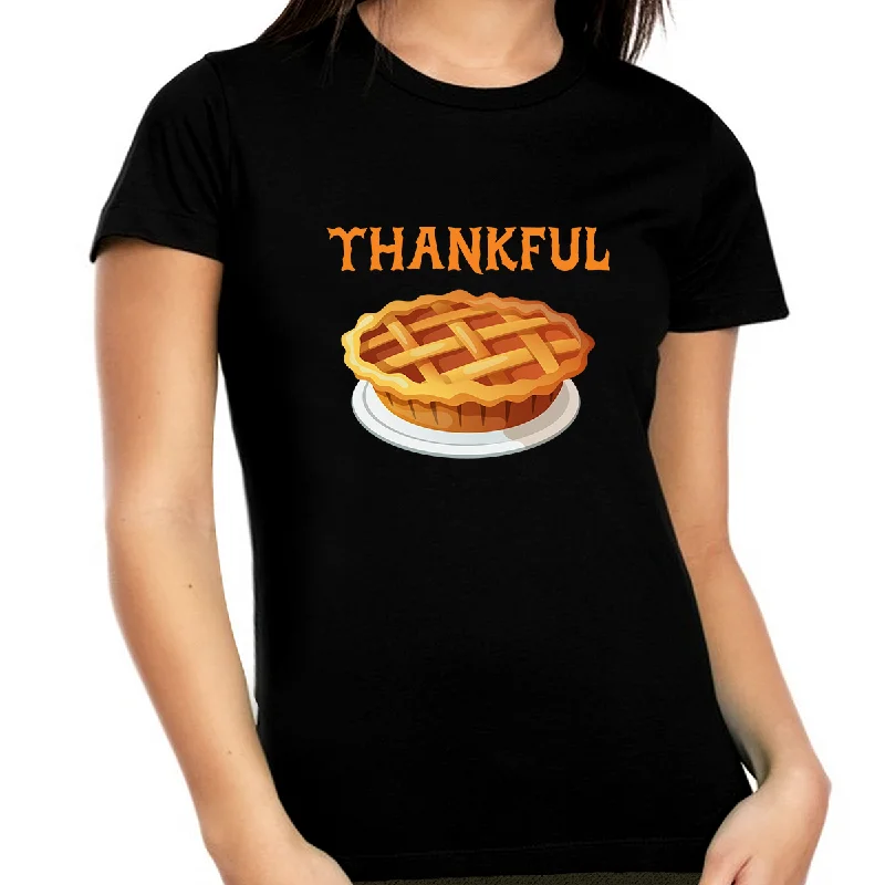 Plus Size Thanksgiving Shirts for Women Thanksgiving Gifts Fall Tops for Women Fall Pie Thanksgiving Shirt Faux Fur Fabric Real Fur Fabric Shearling Fabric