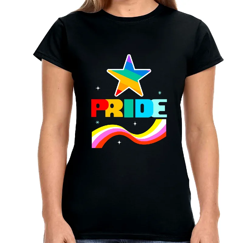 Pride LGBT Love Live Be Happy Love Pride LGBT Equality Shirts for Women Mesh Canvas Denim