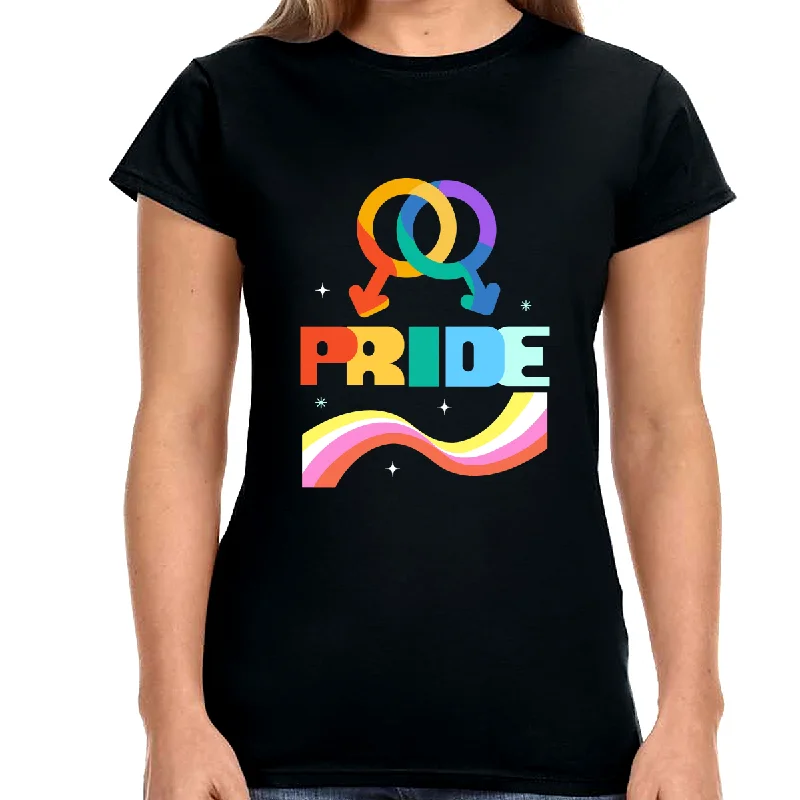 Pride LGBT Love Live Be Happy Love Pride Month LGBTQ Womens T Shirts Handmade Hand-knitted Hand-woven