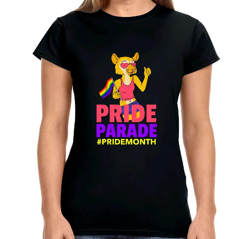 Pride Parade LGBT Flag Gay Pride Month Transgender Rainbow Shirts for Women Embroidered Appliqued Beaded