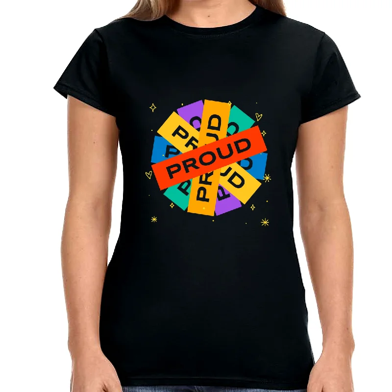 Proud LGBTQ Lesbian Gay Bisexual Transgender Queer Pride Shirts for Women Mesh Canvas Denim Proud LGBTQ Lesbian Gay Bisexual Transgender Queer Pride Shirts for Women Mesh Canvas Denim