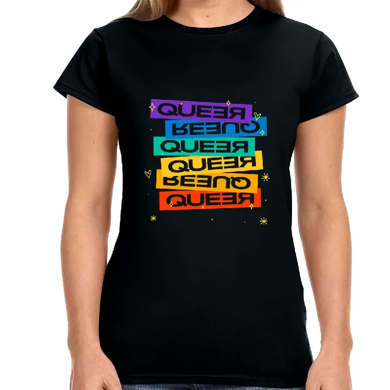 Queer Shirt Gay Pride Month Pride Day Rainbow Lesbian Gay Women Tops Rayon Velvet Corduroy Queer Shirt Gay Pride Month Pride Day Rainbow Lesbian Gay Women Tops Rayon Velvet Corduroy