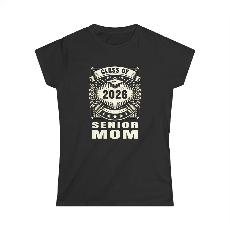 Senior 2026 Senior Mom Senior 2024 Parent Class of 2026 Womens Shirt Silk Blend Satin Velvet