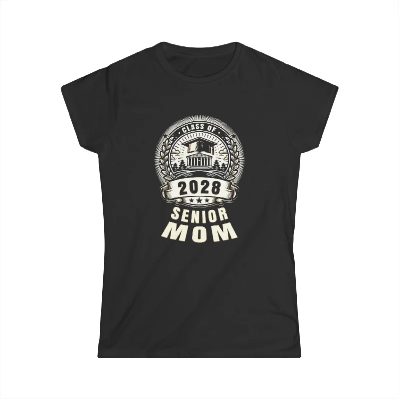 Senior Mom 28 Class of 2028 Back to School Graduation 2028 Womens Shirts Modern Contemporary Chic Senior Mom 28 Class of 2028 Back to School Graduation 2028 Womens Shirts Modern Contemporary Chic