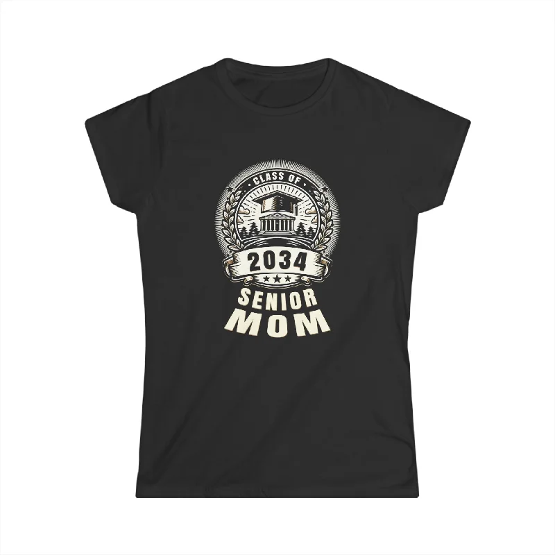 Senior Mom 34 Class of 2034 Back to School Graduation 2034 Shirts for Women Iron Safe Non-Iron Wrinkle Free Senior Mom 34 Class of 2034 Back to School Graduation 2034 Shirts for Women Iron Safe Non-Iron Wrinkle Free