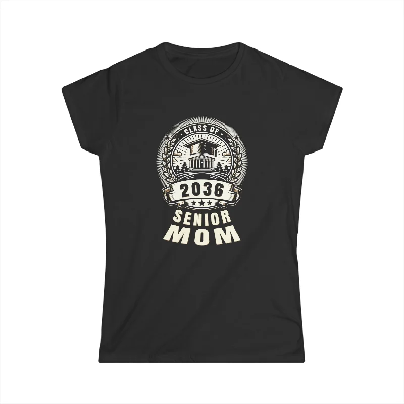 Senior Mom 36 Class of 2036 Back to School Graduation 2036 Womens T Shirt Fashionable Trendy Casual Senior Mom 36 Class of 2036 Back to School Graduation 2036 Womens T Shirt Fashionable Trendy Casual