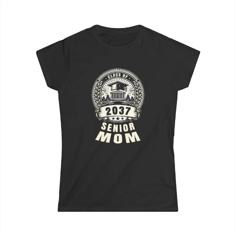 Senior Mom 37 Class of 2037 Back to School Graduation 2037 Womens T Shirts Beaded Sequined Faux Fur Senior Mom 37 Class of 2037 Back to School Graduation 2037 Womens T Shirts Beaded Sequined Faux Fur