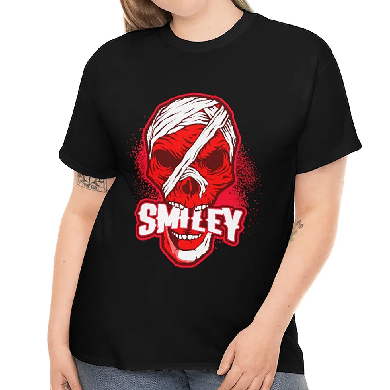 Smiley Skull Halloween Shirts for Women Plus Size 1X 2X 3X 4X 5X Skeleton Halloween Costumes for Plus Size Women Notch Collar Peter Pan Collar Cowl Neck Smiley Skull Halloween Shirts for Women Plus Size 1X 2X 3X 4X 5X Skeleton Halloween Costumes for Plus Size Women Notch Collar Peter Pan Collar Cowl Neck