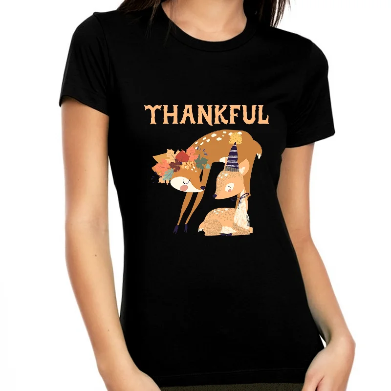 Thanksgiving Shirts for Women Thanksgiving Gifts Cute Fall Tops for Women Fall Shirts Thanksgiving Outfit Welt Pockets Slit Pockets
