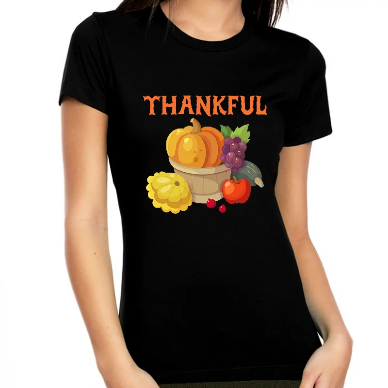 Thanksgiving Shirts for Women Thanksgiving Gifts Fall Clothes for Women Fall Tops for Women Cute Fall Shirt Notch Collar Peter Pan Collar Cowl Neck