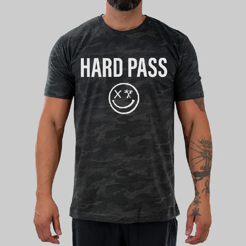Unisex "Hard Pass" 100% Cotton Tee Layered Multi-layer Single Layer