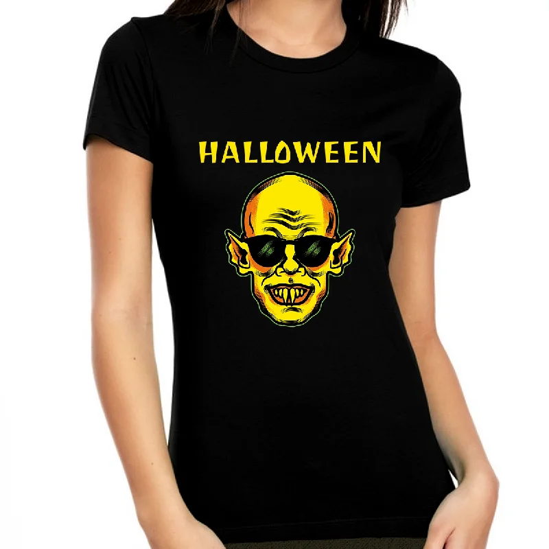 Vampire Halloween Shirts for Women Vampire Shirts Womens Halloween Shirts Halloween Gift for Her Notch Collar Peter Pan Collar Cowl Neck